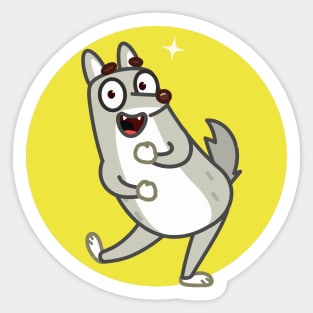 Alpha Wolf dances professionally Sticker